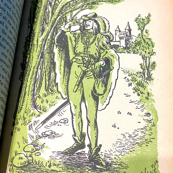 THE MERRY ADVENTURES OF ROBIN HOOD VTG 1955 HARDCOVER BOOK BY HOWARD PYLE 264p. - Picture 7 of 16